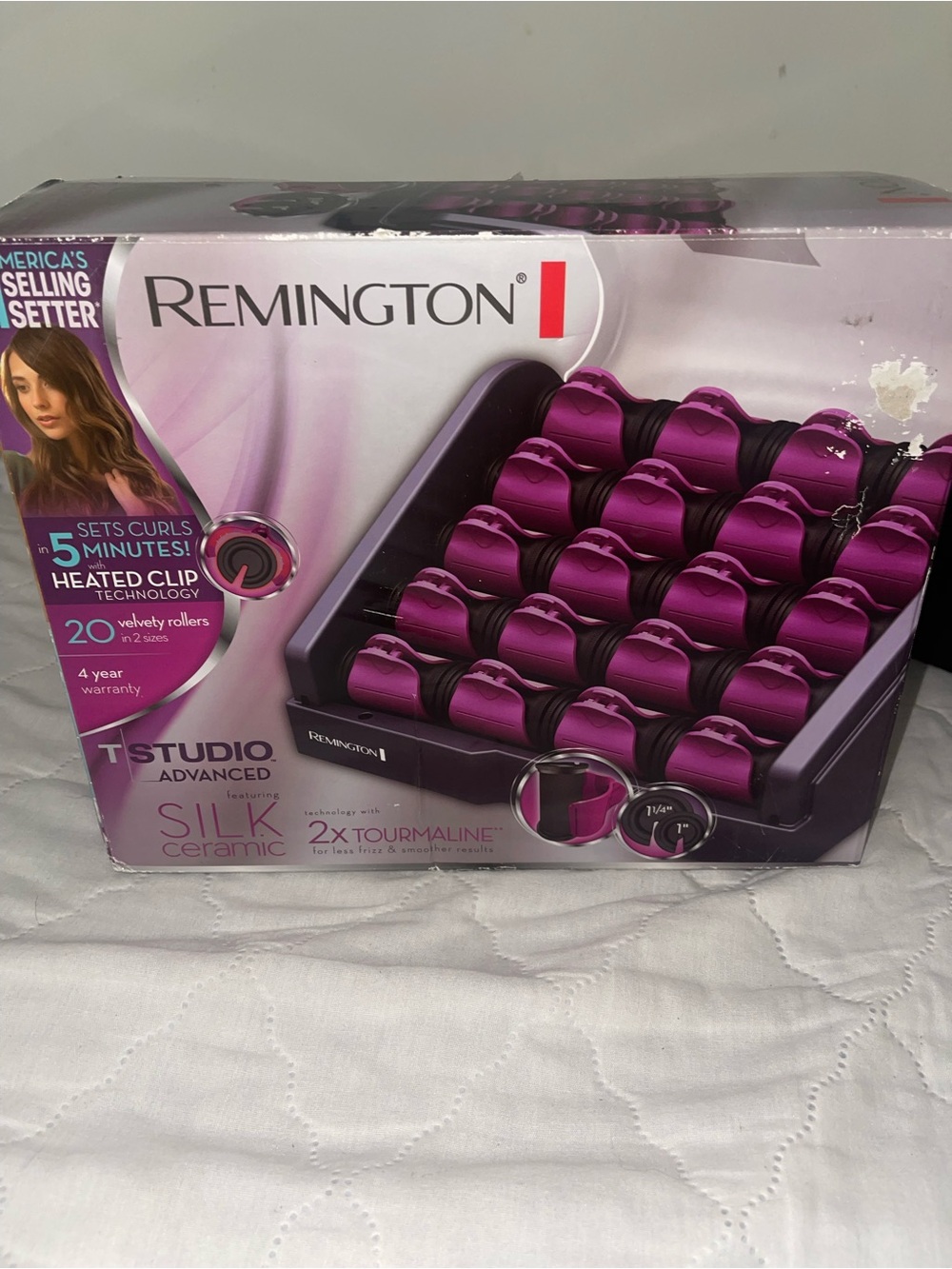 Remington Velvet Heated Clip Rollers - Purple and Black
